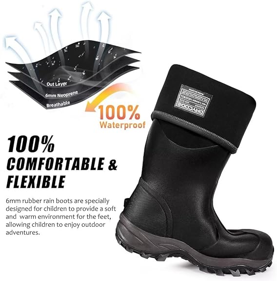 DRYCODE Rubber Boots for Men - size 5