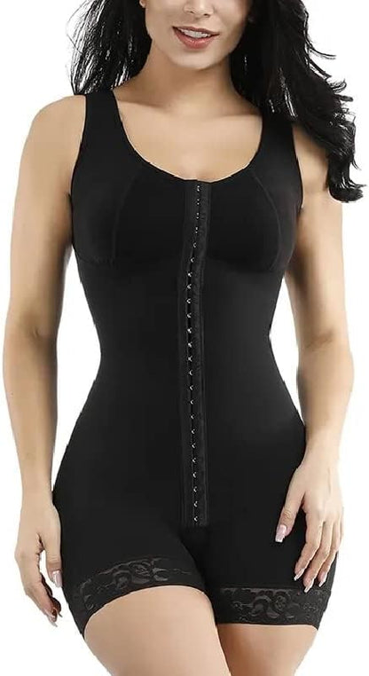 Shapewear with shorts and lace trim