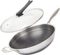 13'' 316L Stainless Steel Stir-fry Wok with Lid - Cathylin Brand