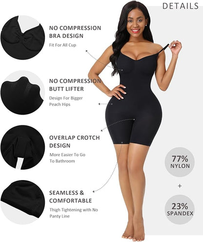 Shapewear Bodysuit Tummy Control Faja Seamless Sculpting Butt Lifter Body Shaper for Women